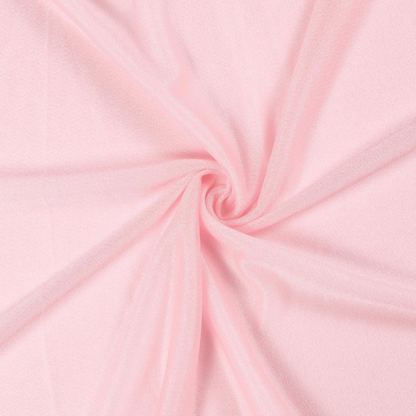 VDS Pack of 2 Panel (30 Inch X 20 Feet) Wedding Arch Draping Fabric Sheer Chiffon Fabric Drapery for Wedding Ceremony Reception Swag Backdrop Canopy Chuppah ARBO Altars Decoration (Blush Pink)
