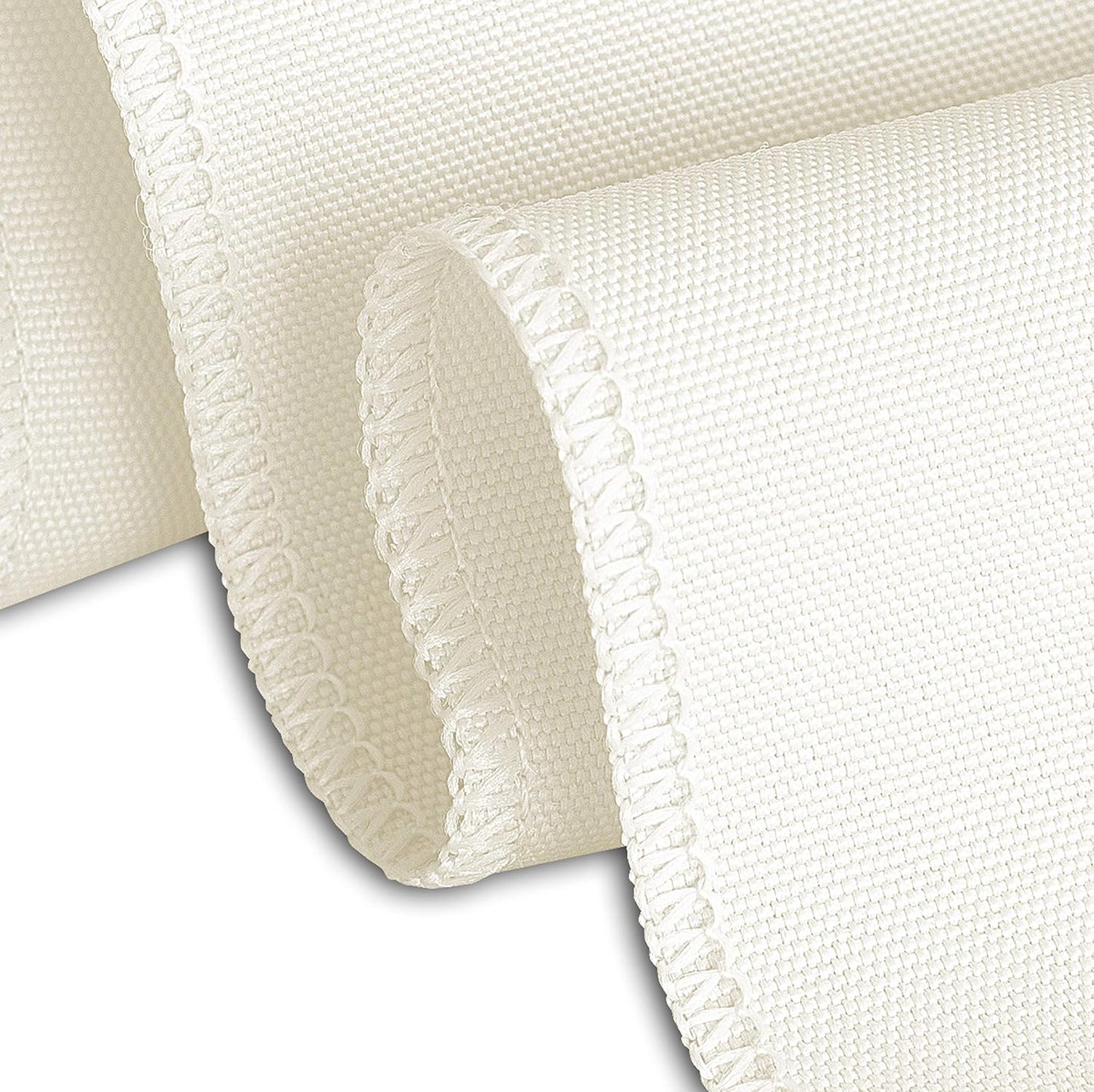 LTC LINENS 10 Pack 108 Inch Round Tablecloths Ivory - Bulk for 48 Inch Round Table Floor Length - Wrinkle Resistant Polyester Fabric Cloth for Wedding