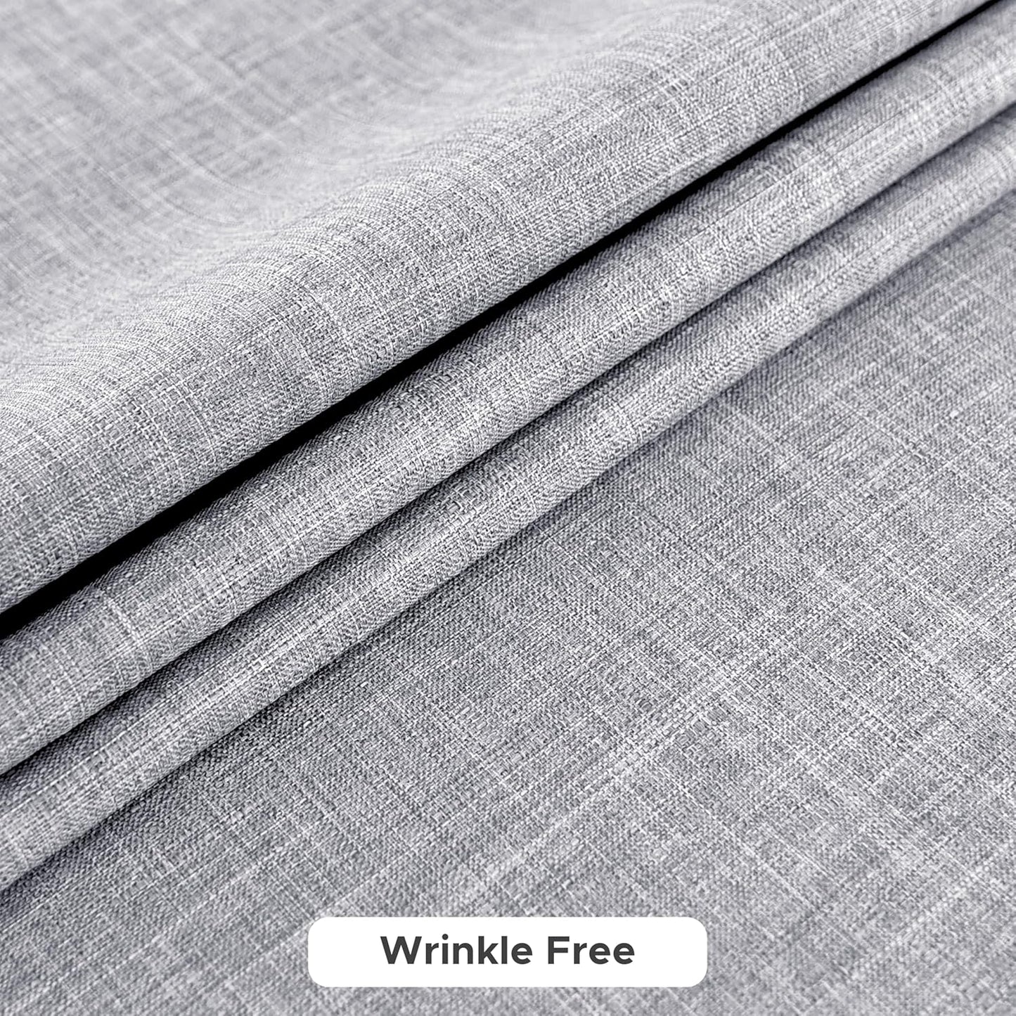 Fitable Faux Linen Tablecloths for Rectangle Tables: Water & Stain Resistant Farmhouse Table Cloth, Washable Burlap Textured Table Covers for Kitchen Dining Party(2 Pack, 60x102 Inch, Light Grey)