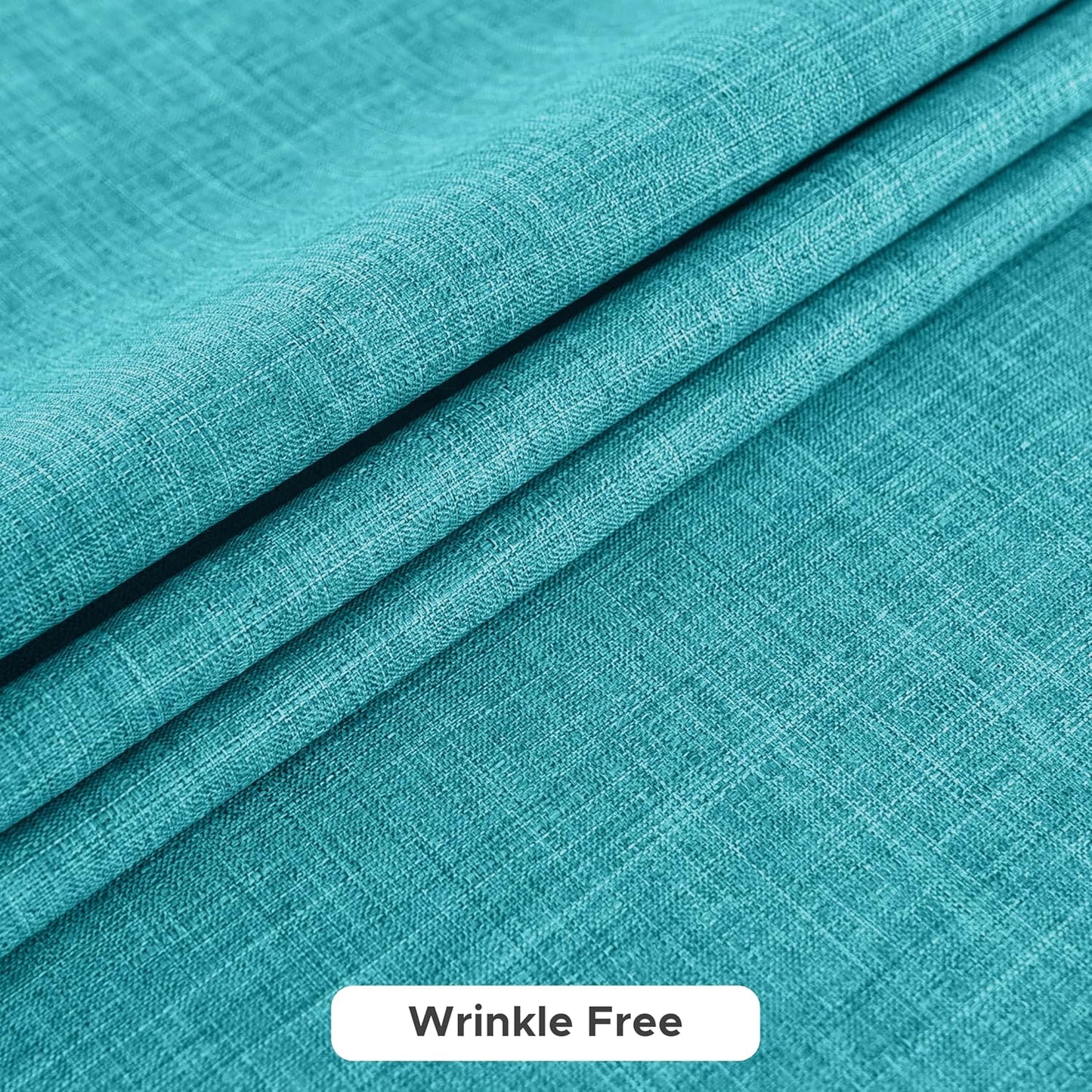 Fitable Square Table Cloth Linen Textured: Water & Stain Resistant Farmhouse Tablecloth, Washable Burlap Table Covers for Kitchen Dining Party(2 Pack, 54x54 Inch, Teal)