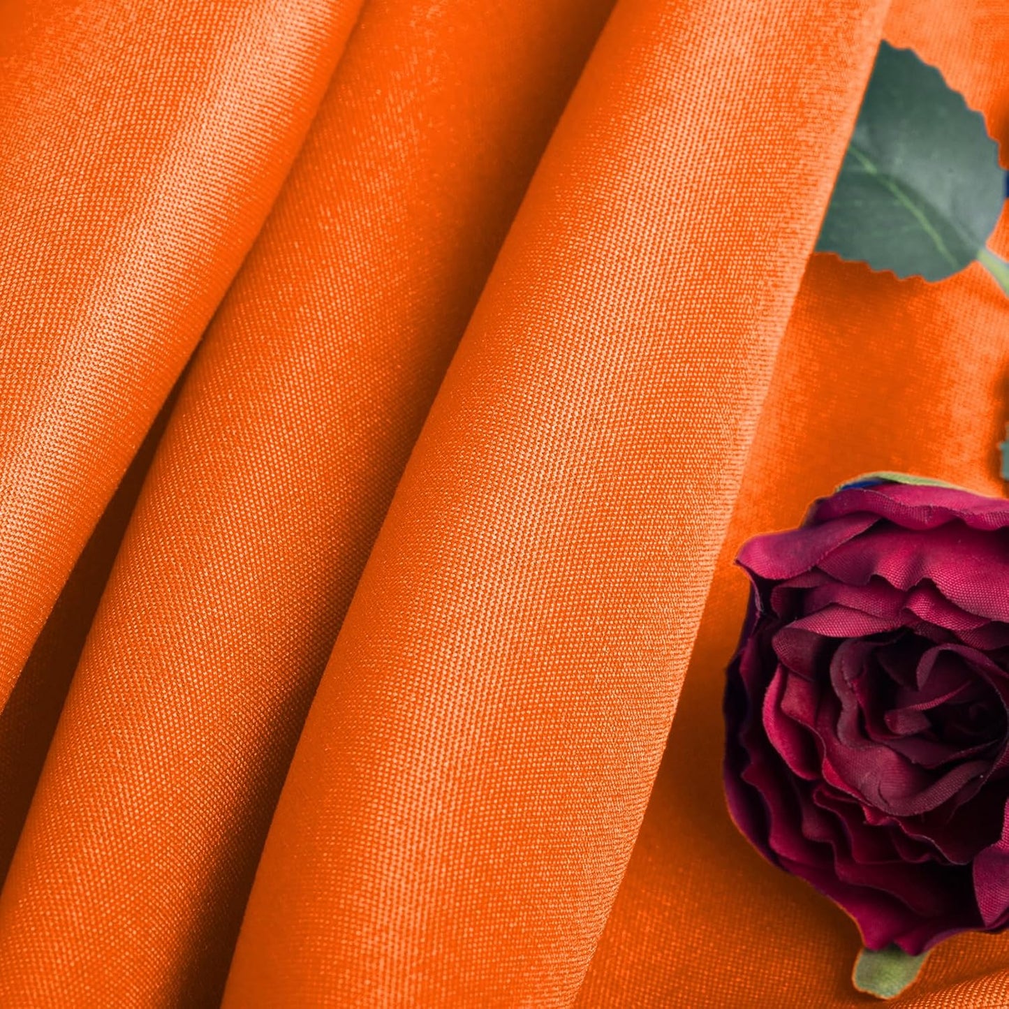 Ascoza 2pack 90 Inch Orange Round Tablecloth in Washable Polyester Fabric for Wedding/Banquet/Restaurant/Parties