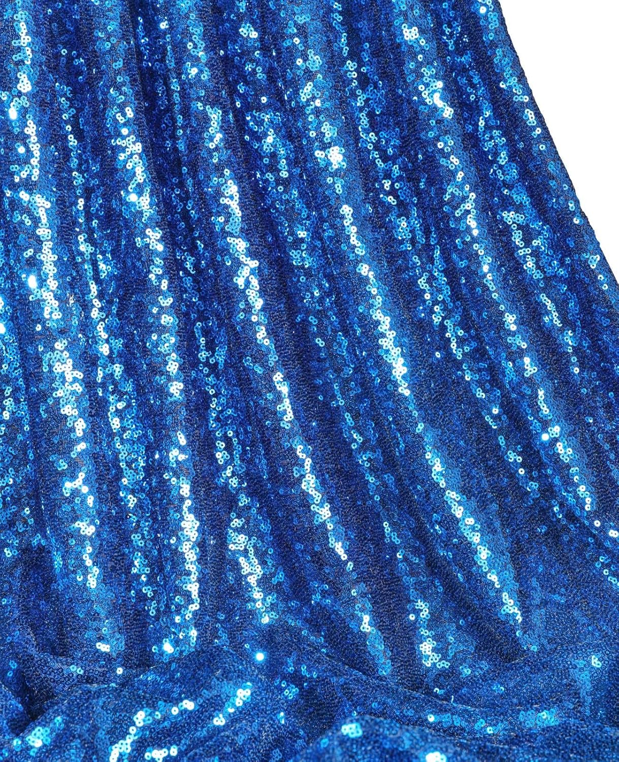 QueenDream Rectangle Wedding Tablecloth Royal Blue- 90x132 Inch Sequin Fabric Table Cloths Rectangle Cover Birthday Parties Holiday Decorations