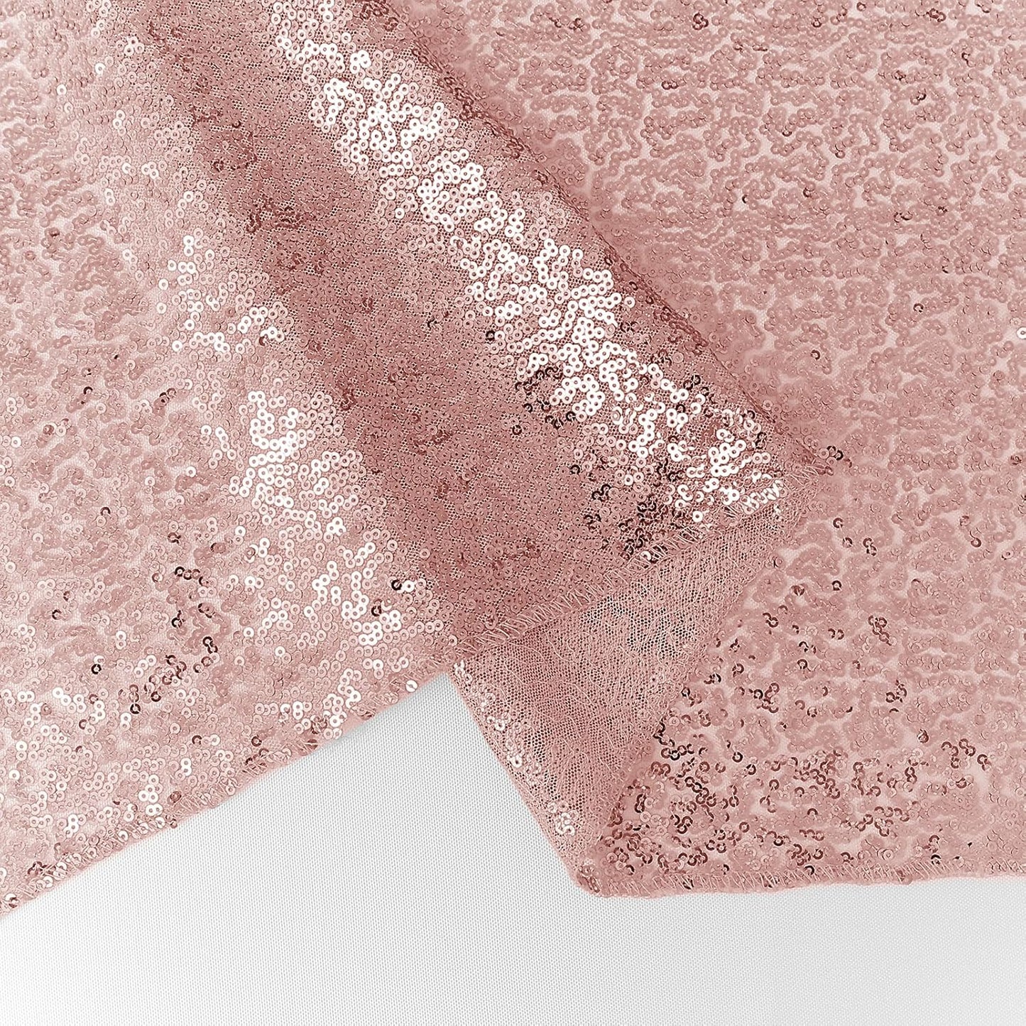 2 Packs 12 x 72 inches Sequin Table Runner, Rose Gold Glitter Table Runner for Birthday Party Supplies Wedding Engagement Baby Shower Holiday Celebration Event Decorations