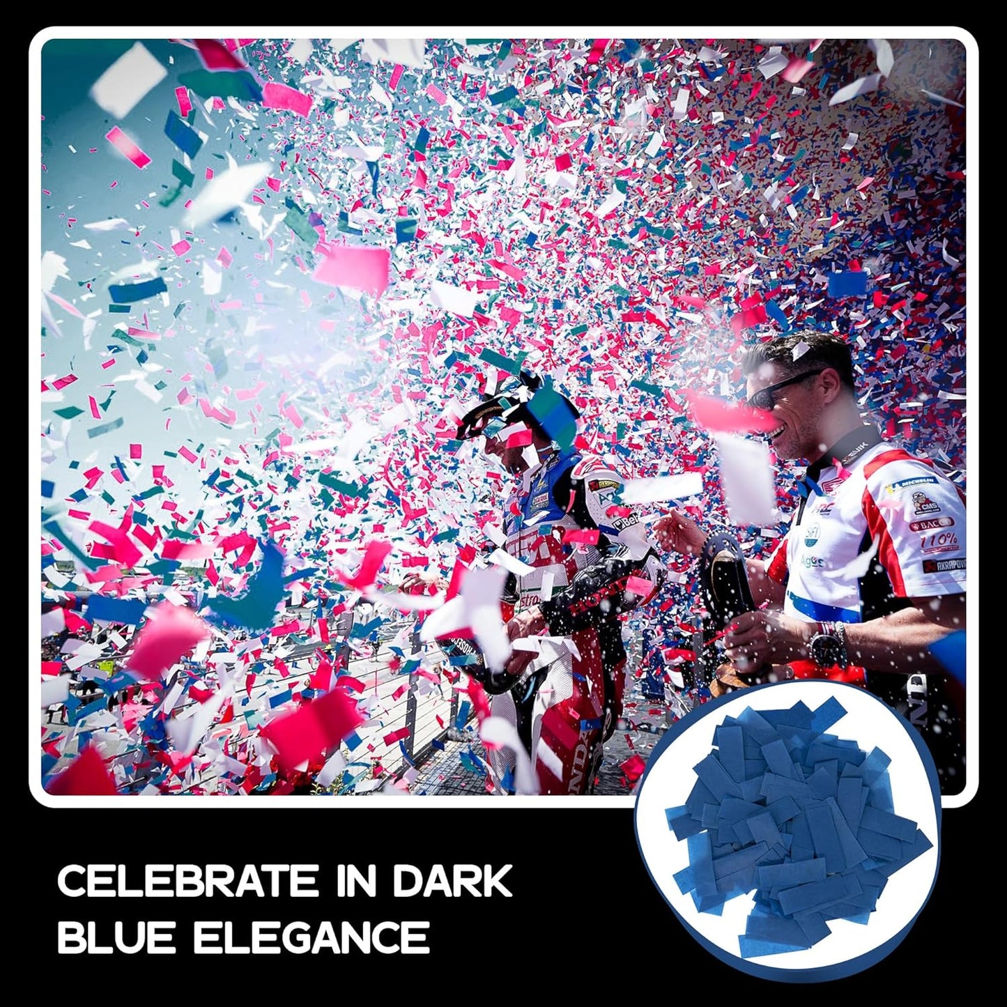 Ultimate Confetti, Dark Blue Biodegradable Confetti - Rectangular Flame-Resistant Tissue Paper Confetti for Cannon and Launcher use – Best for Gender Reveal, Parties, and Concerts - 20 lb, 320 oz