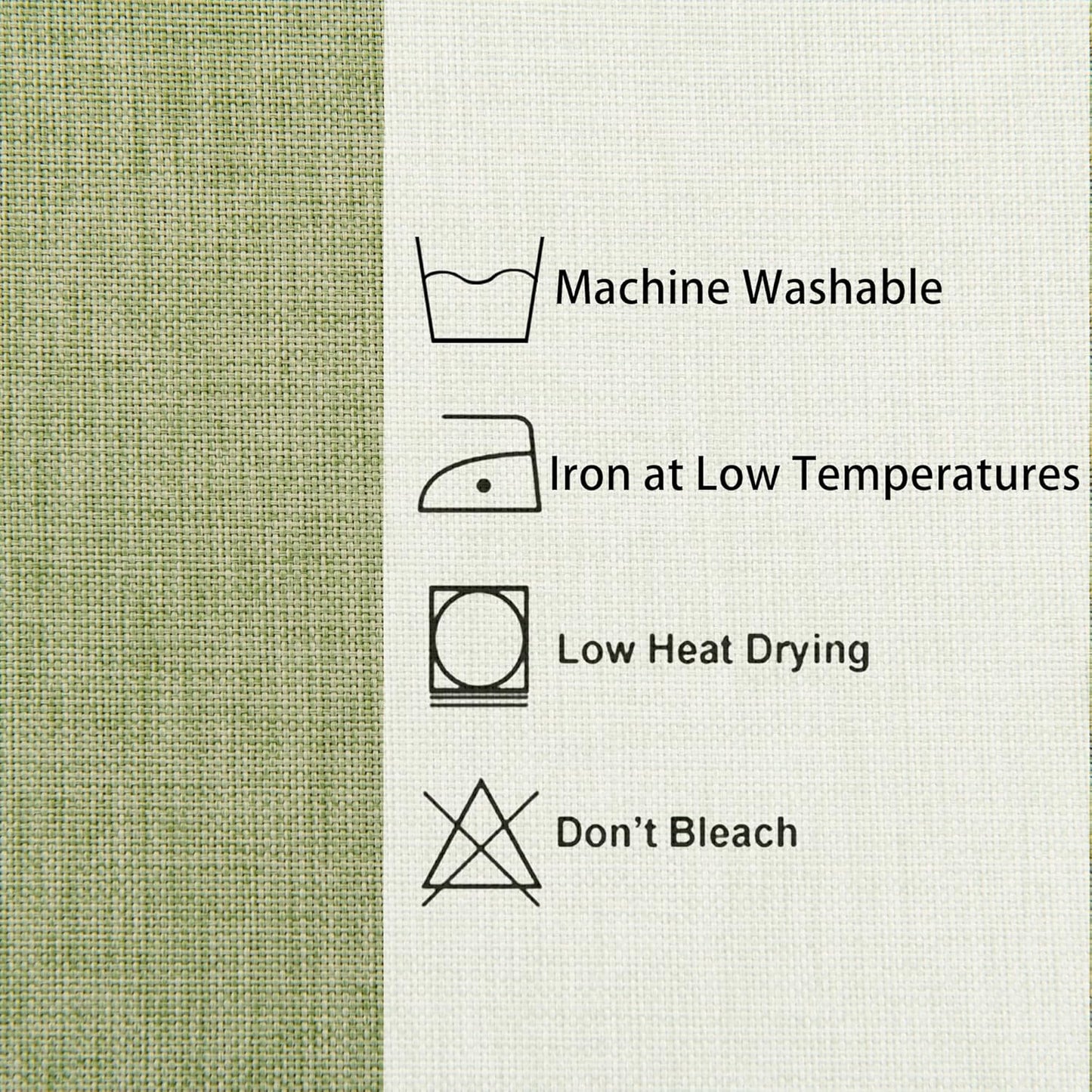 Hiasan Faux Linen Rectangle Tablecloth - Wrinkle and Stain Resistant Washable Table Cloth for Kitchen Dining Room Holiday Table Cover for Dinner, Green, 70 x 108 Inch