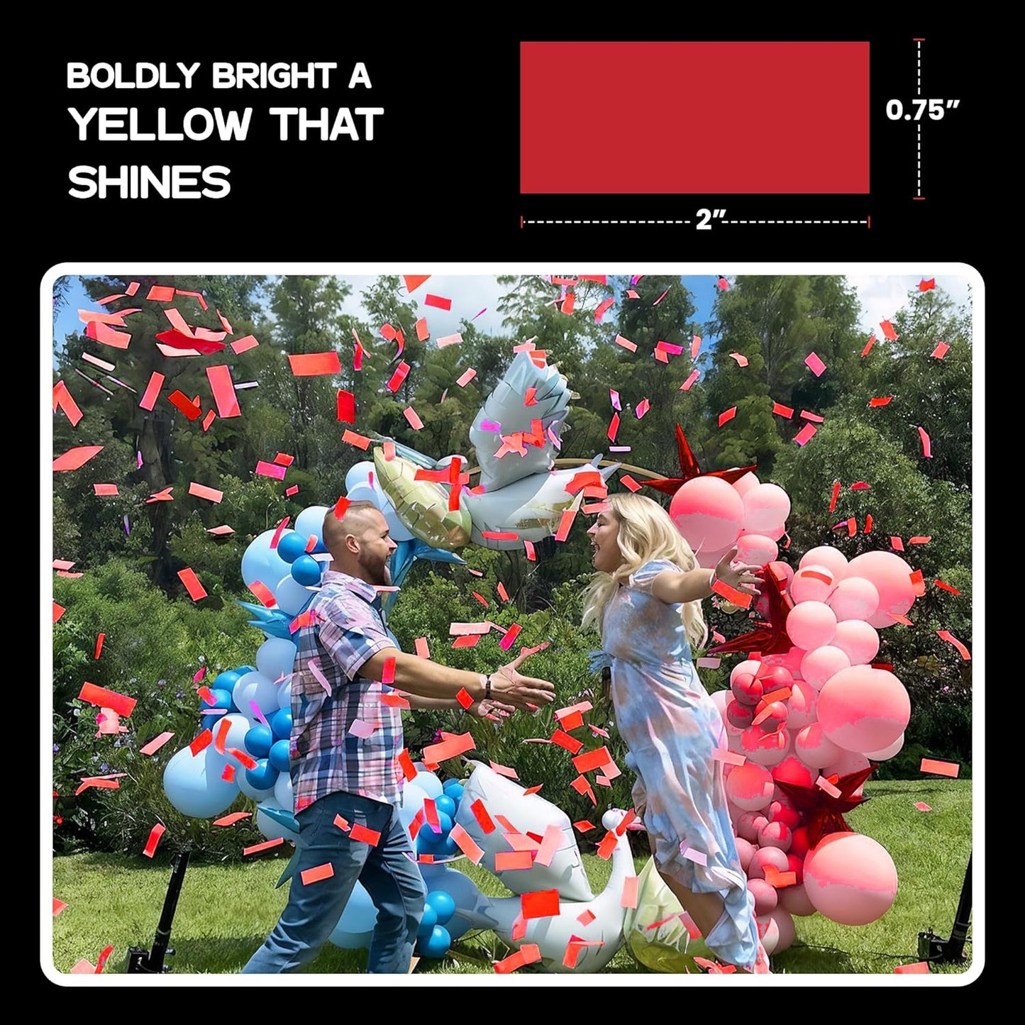 Ultimate Confetti, Red Biodegradable Confetti - Rectangular Fluttering Tissue Paper Confetti for Cannon and Launcher use - Best for Birthday, Wedding, live Events and Table Decoration - 1 lb, 16 oz