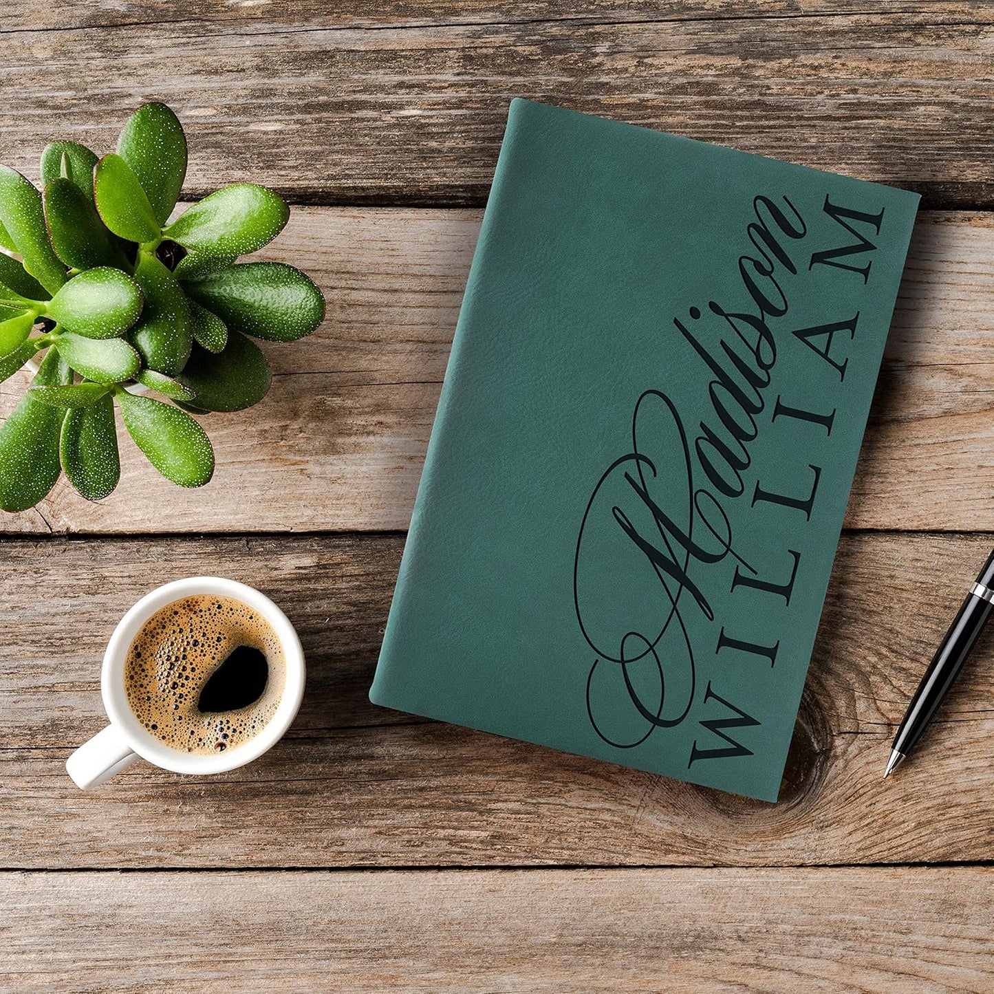 Personal Leather Journal Notebooks | 12 Design, 9 Color - Blue | Journal for Women, Men - Custom Notebook to Write in - Diary for Girls, Women - Personalized Gift Idea for Girl, Boy, Mom and Dad