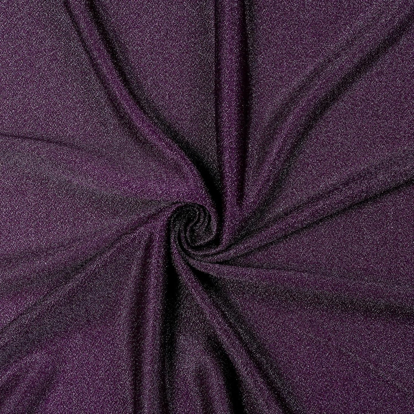 VDS Pack of 2 Panel (30 Inch X 20 Feet) Wedding Arch Draping Fabric Sheer Chiffon Fabric Drapery for Wedding Ceremony Reception Swag Backdrop Canopy Chuppah ARBO Altars Decoration (Eggplant)