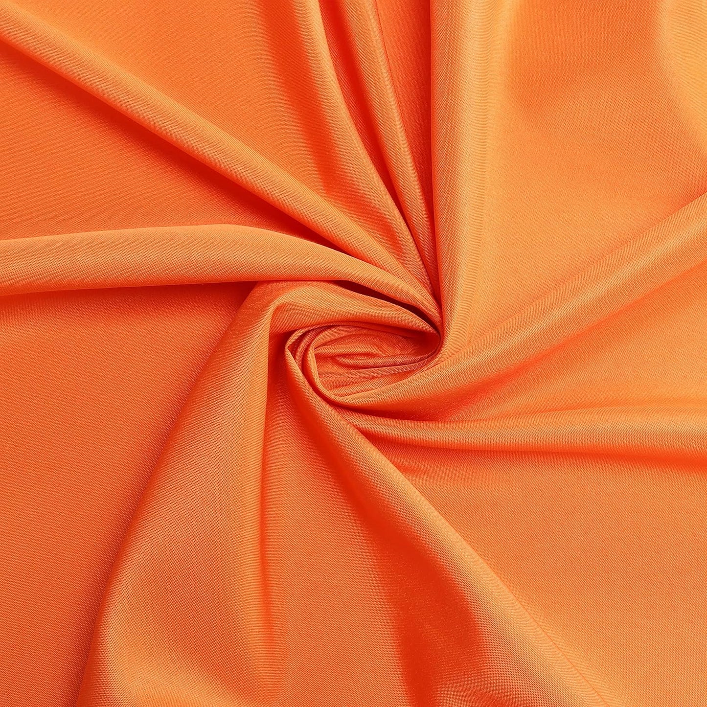 sancua Round Tablecloth - 48 Inch - Water Resistant Spill Proof Washable Polyester Table Cloth Decorative Fabric Table Cover for Dining Tables, Buffet Parties and Camping, Orange