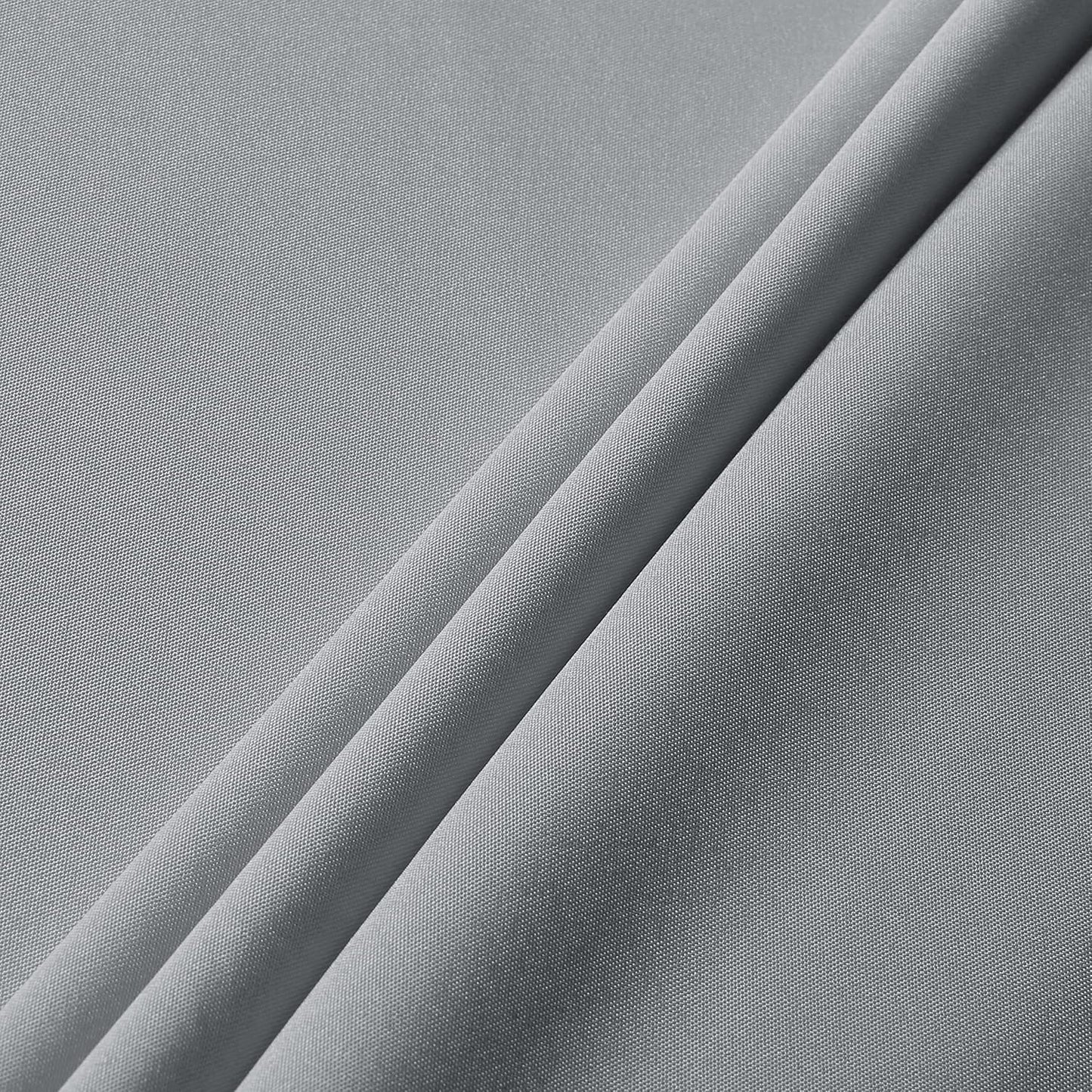 sancua Round Tablecloth - 48 Inch - Water Resistant Spill Proof Washable Polyester Table Cloth Decorative Fabric Table Cover for Dining Tables, Buffet Parties and Camping, Silver Grey