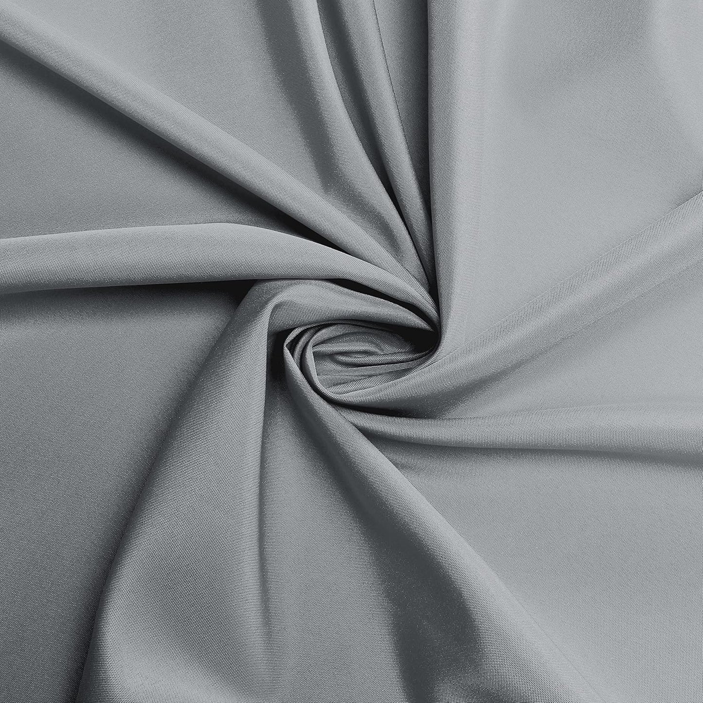sancua Round Tablecloth - 60 Inch - Water Resistant Spill Proof Washable Polyester Table Cloth Decorative Fabric Table Cover for Dining Tables, Buffet Parties and Camping, Silver Grey