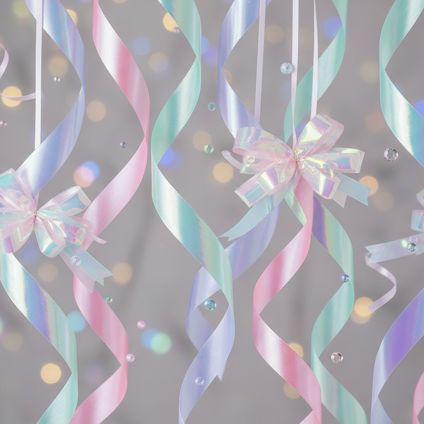 party ribbons like jewel opal